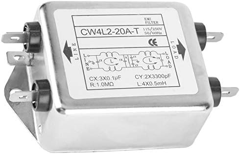 Gototop CW4L2-20A-T Linija za struju Supruga za prehranu buke EMI Filter terminalni modul 115V / 250V 20A 50 / 60Hz