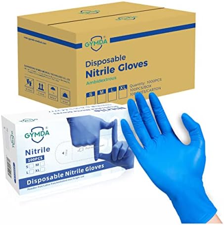 GYMDA rukavice od nitrila za jednokratnu upotrebu, sigurnosne rukavice bez pudera, bez lateksa za čišćenje, dršku za hranu ili automobile