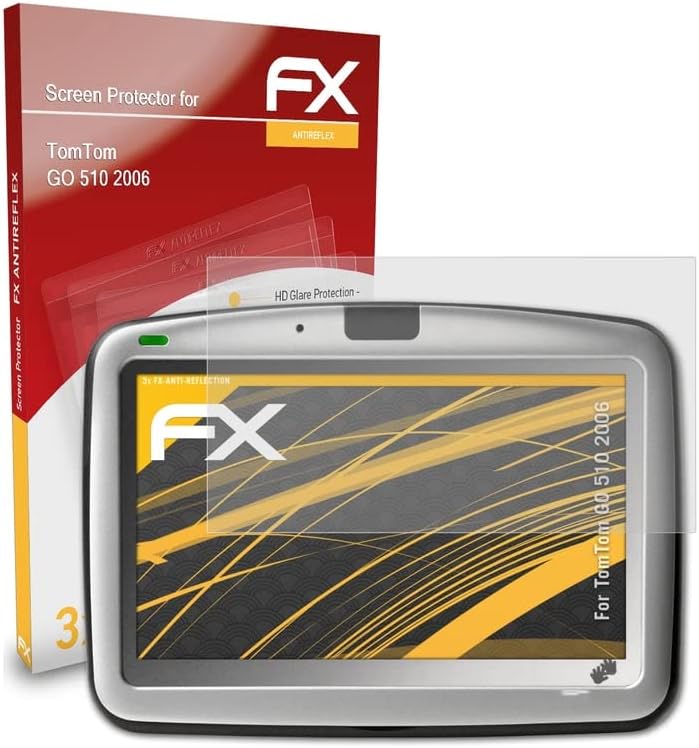 Atfolix zaštitnik ekrana kompatibilan sa TomTom GO 510 2006 folijom za zaštitu ekrana, Antirefleksnom i FX zaštitnom folijom koja apsorbuje udarce