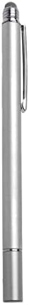 Boxwave Stylus olovkom Kompatibilan je s Infiniti 2021 QX80 - Dualtip Capacitiv Stylus, Fiber Tip Disc Tip kapacitivni olovka - Metalno srebro