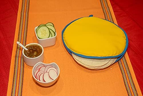 Izolirana toplinska toplinska torbica mikrovalna pećni tkani Tortilla držač, autentična meksička kuhinja Dodaci tkanina Torbica drži tortilje toplim velikim 11 inčnim