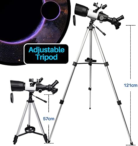 Bebang teleskop za odrasle i djecu - 70 mm otvor od otvora 400 mm refraktor teleskop za astronomiju