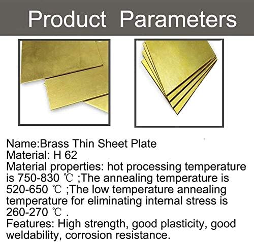 Z Kreirajte dizajn mesing ploča mesing bakar lim ploča Metal sirovo hlađenje industrijski materijali H62 Cu Debljina 5mm, 5 * 100 * 100mm metalna bakrena folija