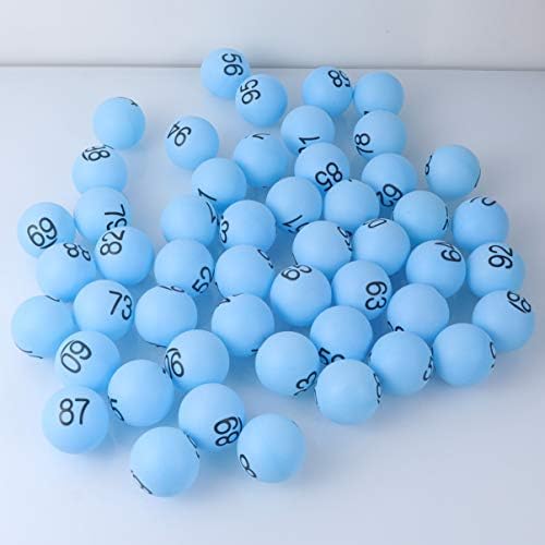 Toyvian 100pcs numerirane kuglice 1-100 loptice na lutriji stolni tenis kuglice ispisane ping pong kuglice s brojevima za DIY projekt Bingo igre za zabavu - plava