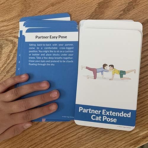 Partner Joga Poses kartice za djecu - za igranje terapije, mozga, učionica joga, joga za porodice,