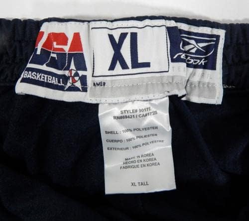 2000S Tim USA košarkaška utakmica Izdana mornarica suzavi na hlače XL DP46803 - NBA igra koja se koristi