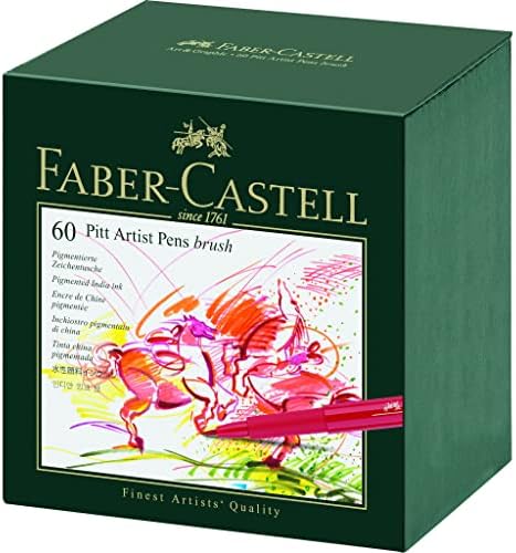 Faber Castell 60 Komad Pitt Umjetnik Četka Pen Set Poklon Kutija