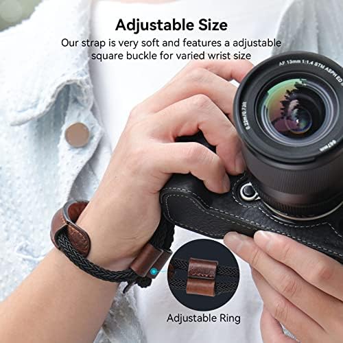 Smallrig Kamera narukvica, Vintage kožna Kamera ručni kaiš za DSLR SLR bez ogledala, podesivi sigurnosni kaiš za Fujifilm X-T5 i druge kompaktne kamere, Brown-3926