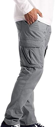 SSDXY MENS Lagane kauzalne teretne hlače Redovne taktičke hlače na otvorenom ravno-fit na otvorenom sa više džepova