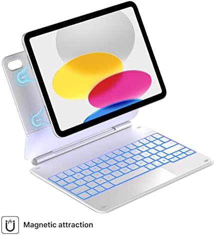 typecase Edge tastatura za iPad 10. generacije - 10 boja sa pozadinskim osvetljenjem, tanka, dodirna