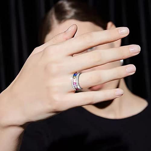 2023 Novi multi šareni cirkonski ženski prsten jednostavan modni nakit Popularni dodaci Prijateljski prstenje