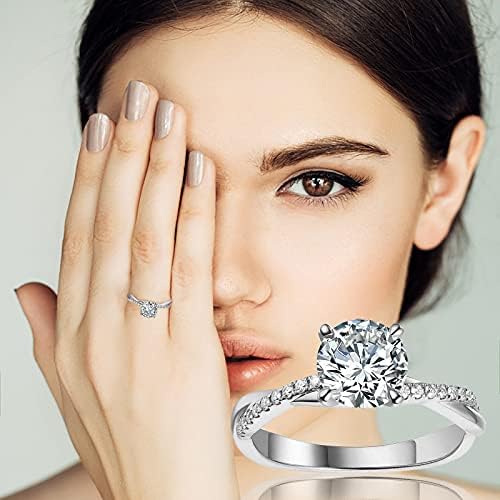 2023 Novi prsten bijeli vjenčanje GoldSilver 511 925 Ženska veličina Rhinestone prstenovi za prstenje