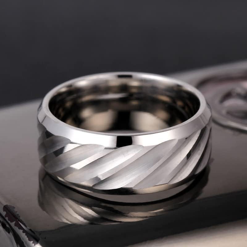 Koleso 8mm srebrni prsten Vodeni prstenovi za muškarce i žene personalizirani prstenovi prilagodite ugravirani prsten-25221