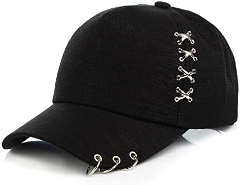 ZSEDP bejzbol kapa, metalni Kros obruč ukrasni šešir za sunce, bejzbol kapa u Hip-hop stilu muška i