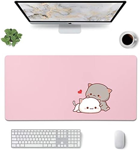 Slatke mačke uzorak mat, crtana igra životinja Proširena jastučica miša, ružičasta padeljka, mat od suštinske mat, mat za pisanje u kancelariji za djevojčicu Chid