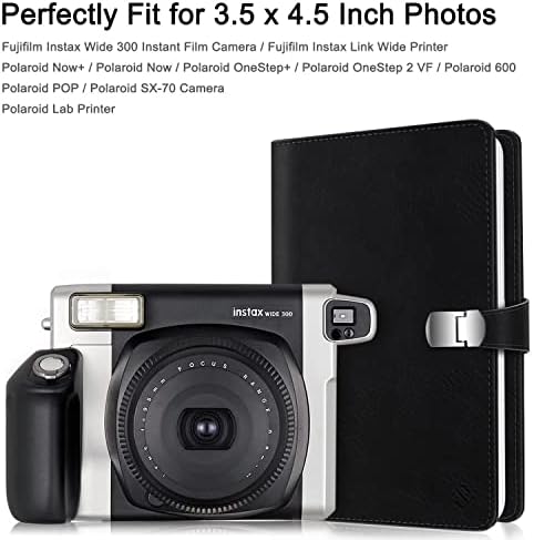Fintie zaštitni slučaj Kompatibilan sa Fujifilm Instax Wide 300 Instant Film Kamera & novčanik foto Album za 3.5x4. 5 inčni Film