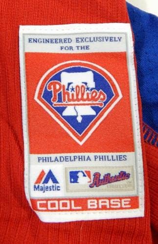 2014-15 Philadelphia Phillies Jairo Cardozo # 9 Igra Rabljena Crvena Jersey St BP 44 73 - Igra Polovni MLB dresovi