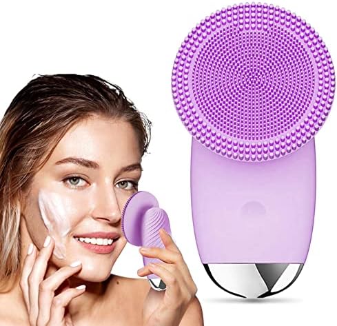 Syeyyds silikonski četkica za čišćenje lica, električna silikonska četka za lice, sonic četkica za čišćenje lica za uklanjanje šminke, duboko čišćenje, piling, briga za kožu, poklon za žene