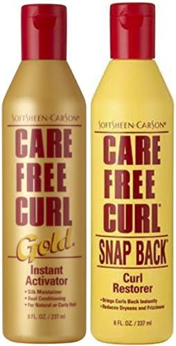 Meki sjaj-Care Free Curl Gold Instant Activator 16 fl. oz sa njegu besplatno Curl Snap Back Curl Restorer 8 Florida.