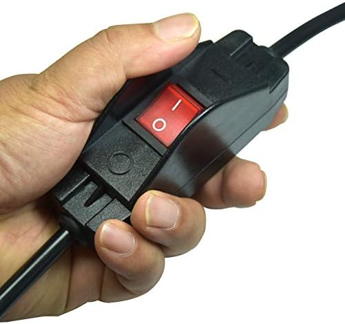 Filshu inline prekidač kabela 16A 125V / 250V AC crne crne učvršćeno / isključeno Rocker tipka sa crvenim lampicama, vijčanim terminalom