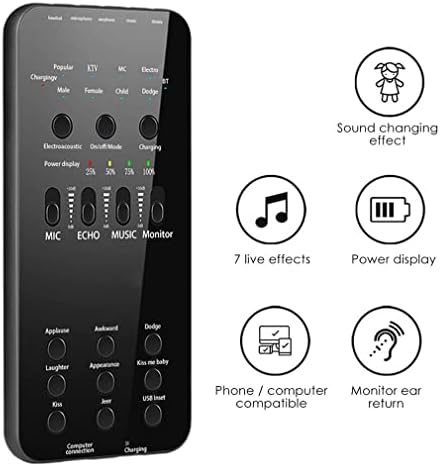 ZHIERPLUS zvučna kartica, E6 zvučna kartica bežična pratnja za mobilni telefon računar emitovanje zvučne kartice Vanjska USB zvučna kartica uživo