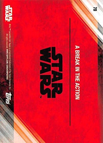 2017 Topps Star Wars posljednja Jedi zelena trgovačka kartica 79 pauza u akciji