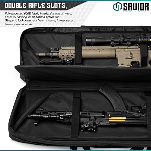 Spasiteljska oprema Urban Warfare Tactical Dvostruka karbina dugačka puška torba za dugu pištolj Case CrearRm ruksak W / pištolj ručni slučaj - 42 inčni obsidian crni