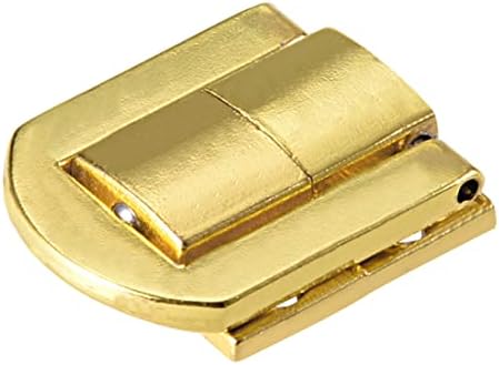 Uxcell preklopna Brava, 25mm Retro dekorativna Zlatna kopča sa zavrtnjima za kopču za prtljažnik kofera, pakovanje od 5