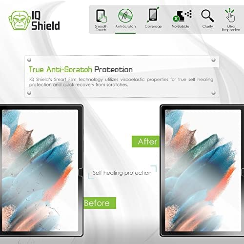 Iqshield zaštitnik ekrana kompatibilan sa Samsung Galaxy Tab A8 10.5 prozirnim filmom protiv mjehurića
