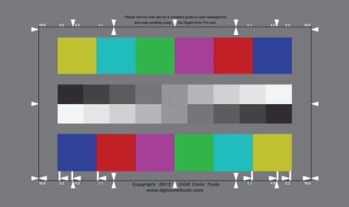 DGK Digital Kolor Pro 16:9 grafikon-Set od 2 velike kalibracije boja - grafikoni Video čipa / 18% sive bijele bilansne kartice