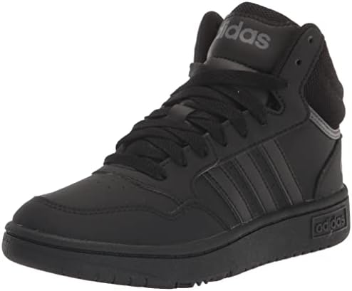 Adidas obruči 3.0 srednja košarkaška cipela, crna / crna / siva, 5 američko unisex veliko dijete