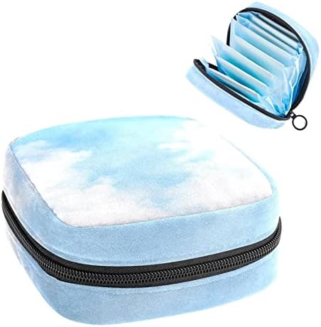 ORYUEKAN torba za čuvanje higijenskih uložaka, prenosiva menstrualna torba za žene i djevojčice torbica za menstrualne čašice, brod krajolik Sunrise Seaside