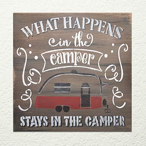 Šta se dešava u šabloni Camper by StudioR12 / DIY Camping Adventure Outdoor Home Decor | zanati & paint wood znakovi / odaberite veličinu