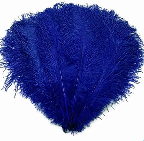 Zamihalaa Kraljevsko plavo pahuljasto nojevo pero 15-70CM 10-200pcs DIY perje za zanate dekoracija vjenčanica za zabave Plumas Show S9