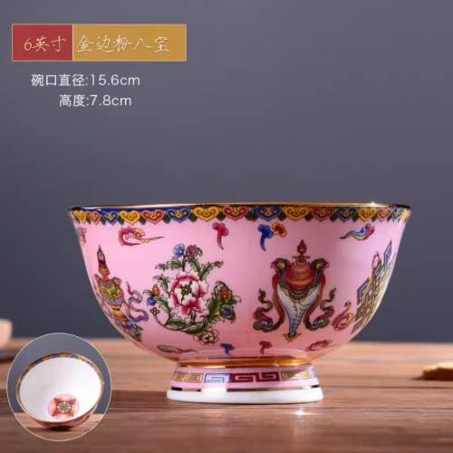 Xialon 1pc 15.6cm 6.14in qing qianlong pastel sezone cvjetnikowl antikne porculanske kolekcije