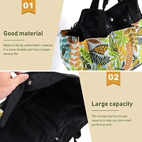 Yarnow platna torba platna tote 5pcs Multi-džepni vrt Torba za teške torbe za skladištenje alata
