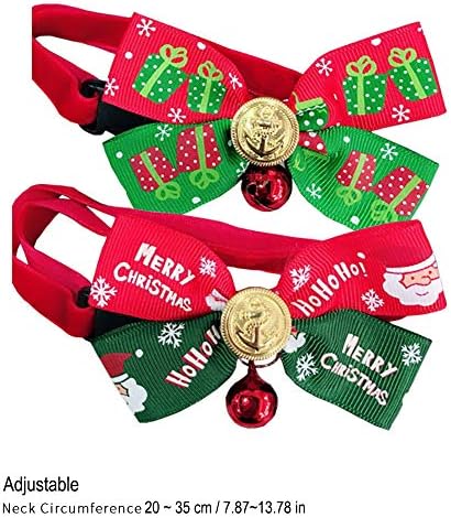2pack Dog Bandana Christmas Trougao šal crvene i zelene boje, sa 2pcs Božićna ovratnica lopata lukava kravata