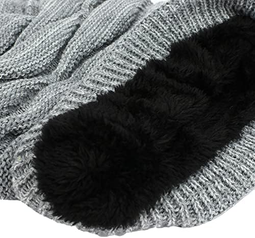 Zimska šešir topla Chunky kabel pletene kape, mekaste rastegnute debela slatka pletena kapa za hladno vrijeme preplanulo