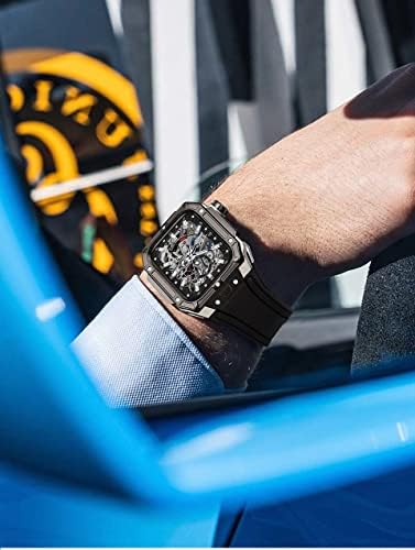 Kavju luksuzni komplet za modifikaciju karbonskih vlakana za Apple Watch 45mm Viton Watch bend za IWATCH 7 8 ULTRA 45MM zamjena zamjene s alatima