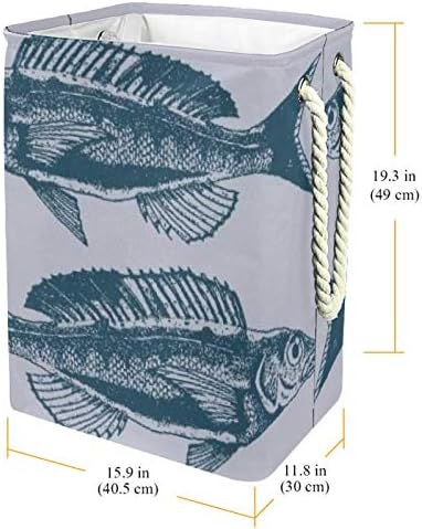 Unicey long Fish Gills velika kanta za skladištenje sklopiva korpa za veš za jaslice i dečiju sobu