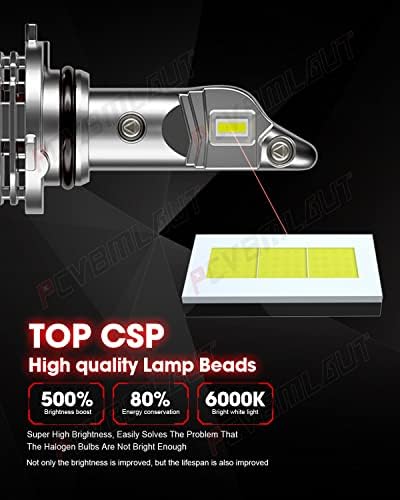 PCVBMLAUT 9006 LED sijalice, 40W 1000lm 6000K Super svijetle CSP lampe Hb4 9140 LED halogene konverzijske sijalice komplet bez ventilatora, Plug and Play, IP65 vodootporan, pakovanje od 2