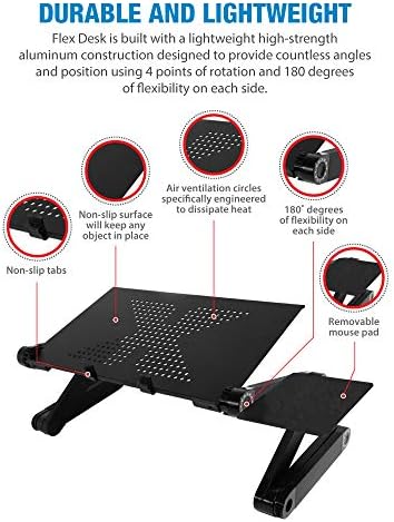 Flex Desk Podesivi laptop sa jastukom za prenoseći tablica za prenosnu laganu stolu za laptop za
