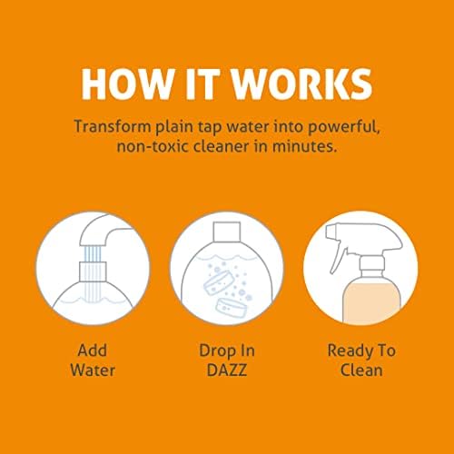 DAZZ kupatilo Cleaner Refill paket za pločice, Kada Tuš, Countertop i kupatilo površine-sve prirodno , ekološki, netoksičan-sigurno za djecu & amp; kućne ljubimce