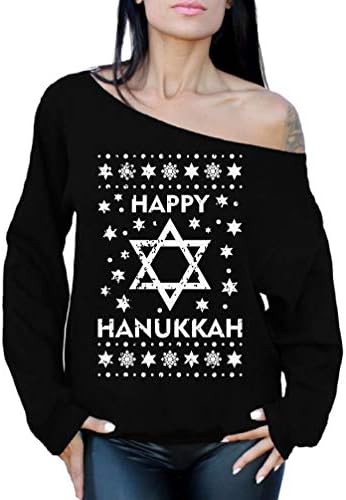 Neugodni stilovi Happy Hanukkah van ramena Duksera ženska hanukkah džemper
