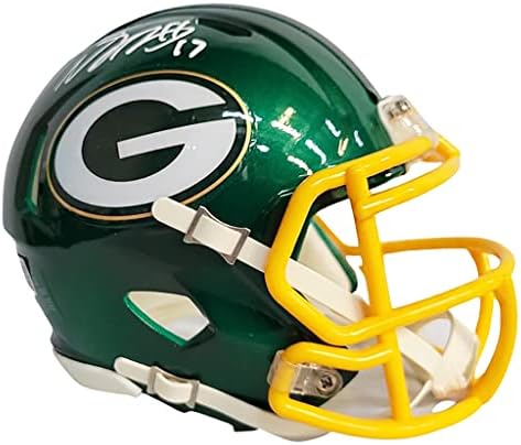 Davante Adams sa autogramom Green Bay Packers Flash Mini Speed kaciga-ruka potpisan & Beckett Autentifikovan