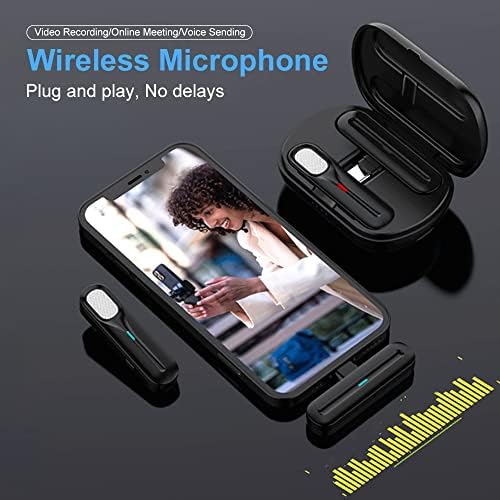 SLuB Wireless Lavalier mikrofon sa futrolom za punjenje za iPhone iPad, automatsko sinhronizovanje