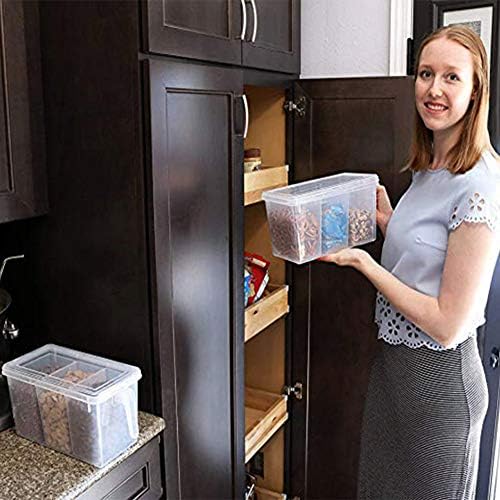 MineSign plastični kontejneri za skladištenje kvadratna ručka kutija za čuvanje hrane sa poklopcima