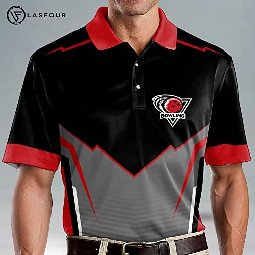 Lasfour Custom kuglanske košulje za muškarce, muške košulje s kratkim rukavima, USA kuglačke momčanice