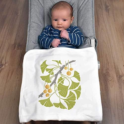 Azeeda 'Ginkgo lišće i matice' pamučna beba pokriva / šal