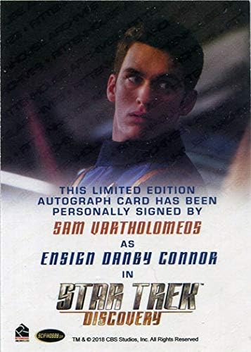 Star Trek Discovery Sezona 1 Autograph kartica Sam VARTholomeos kao ens. Connor